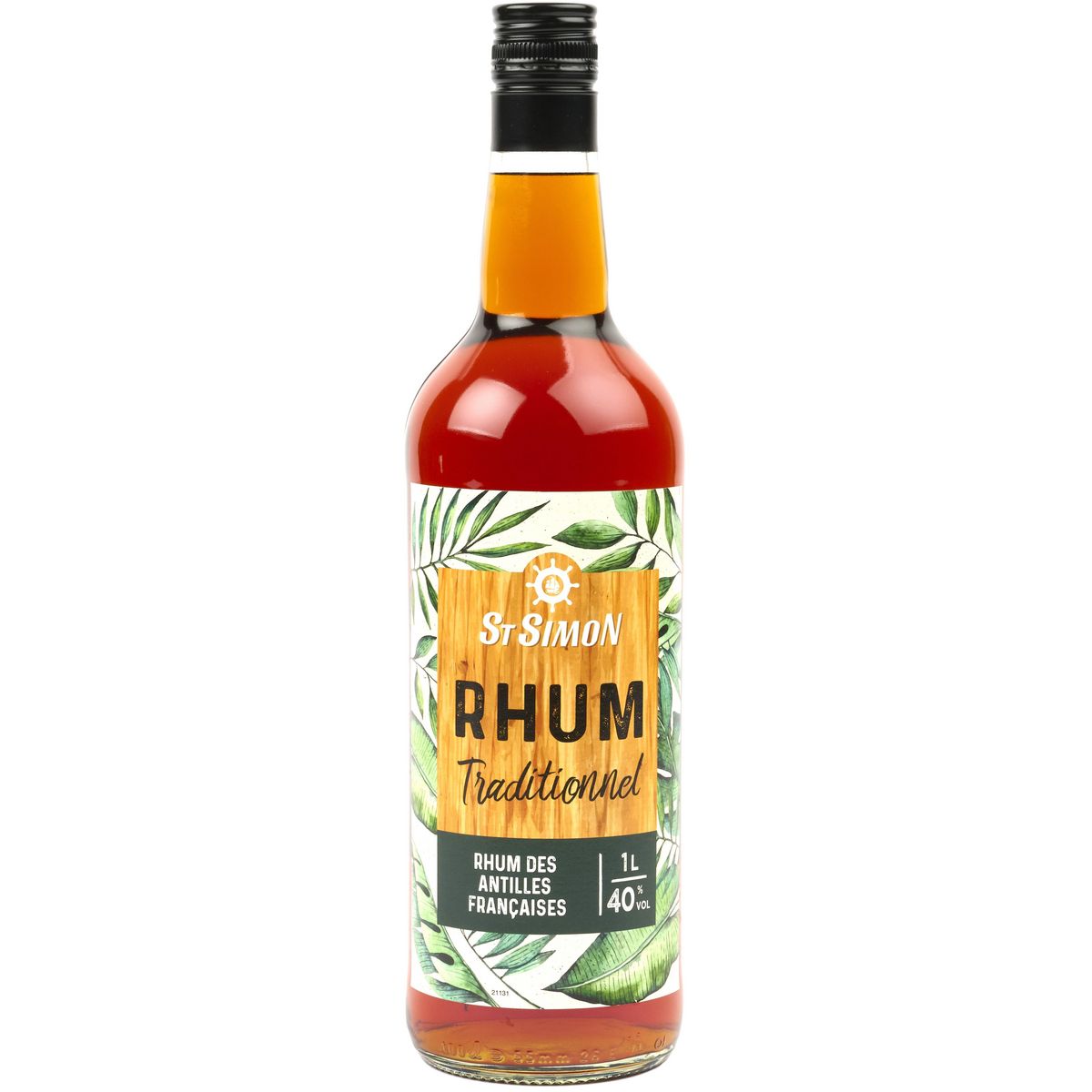 AUCHAN Rhum ambré 40% 1l pas cher 