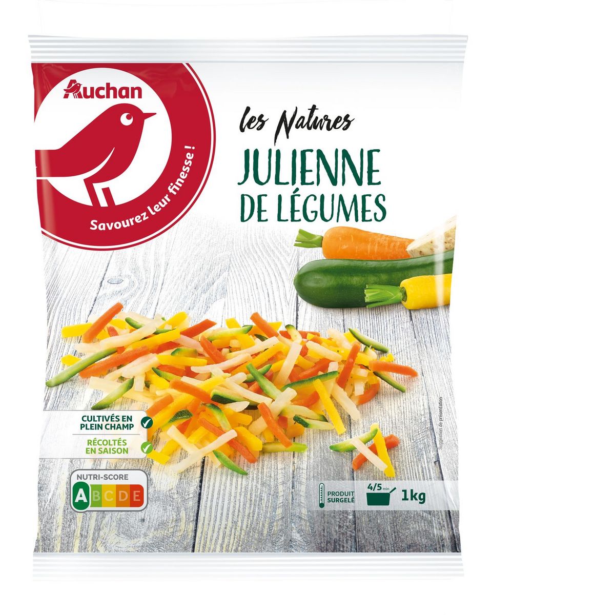 AUCHAN Julienne de légumes 5 portions 1kg