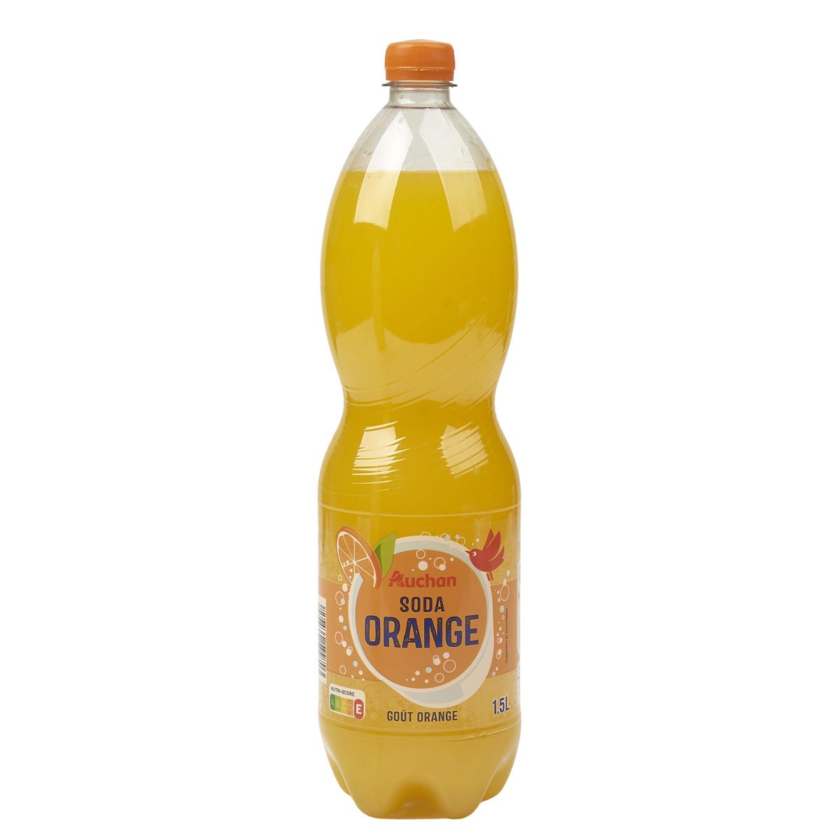 AUCHAN Soda goût orange sans conservateur 1,5l