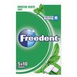 FREEDENT Chewing-gums sans sucres menthe verte 5x10 dragées 70g