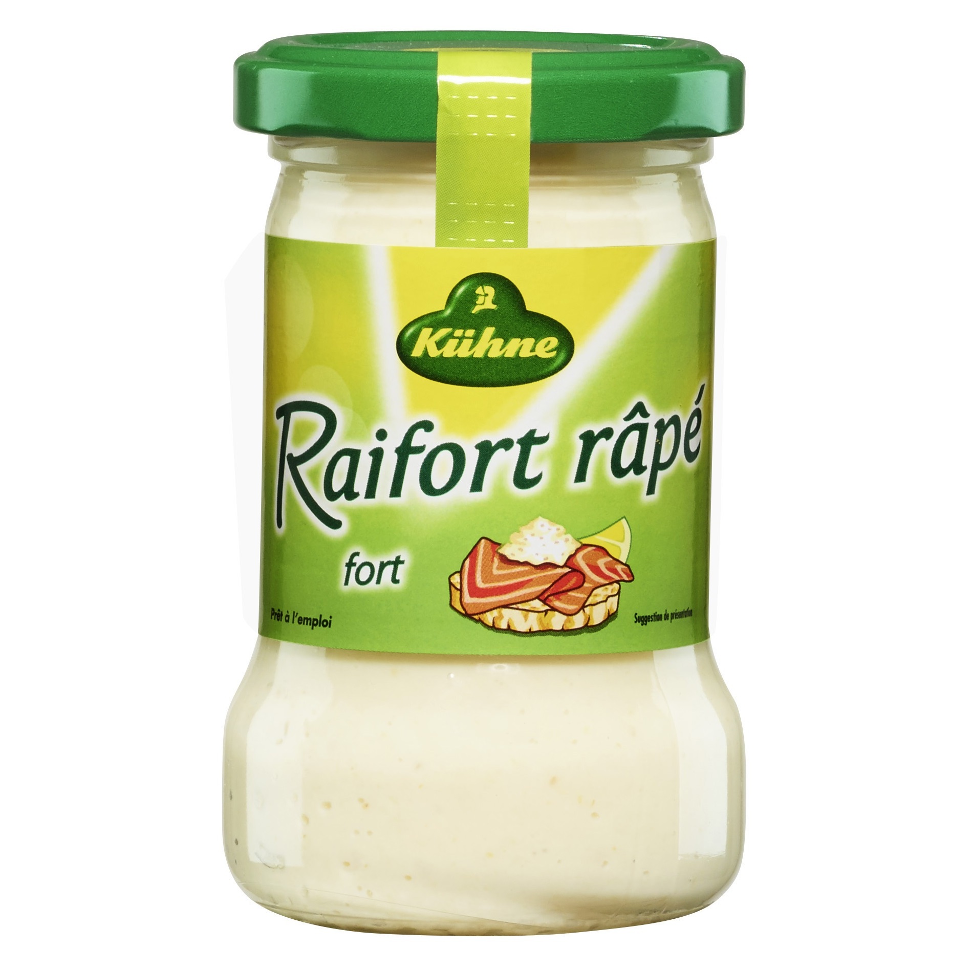 KUHNE Raifort râpé fort 140g pas cher 