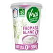 VRAI Fromage blanc bio 0% MG 500g