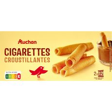 AUCHAN Cigarettes gourmandes 2 paquets 180g pas cher 