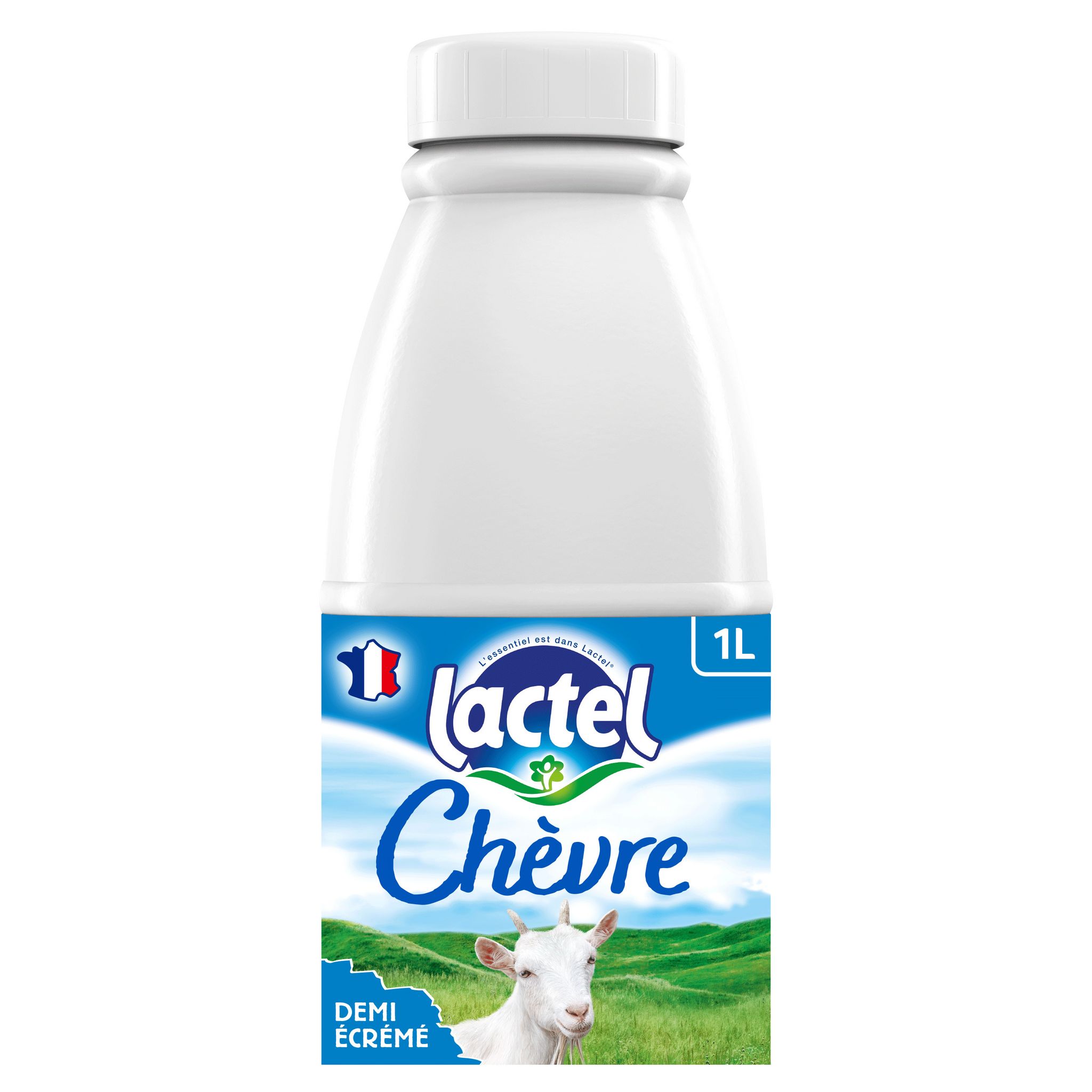 Pack de Lait de chèvre UHT demi-écrémé, Lactel (6 x 1 L)