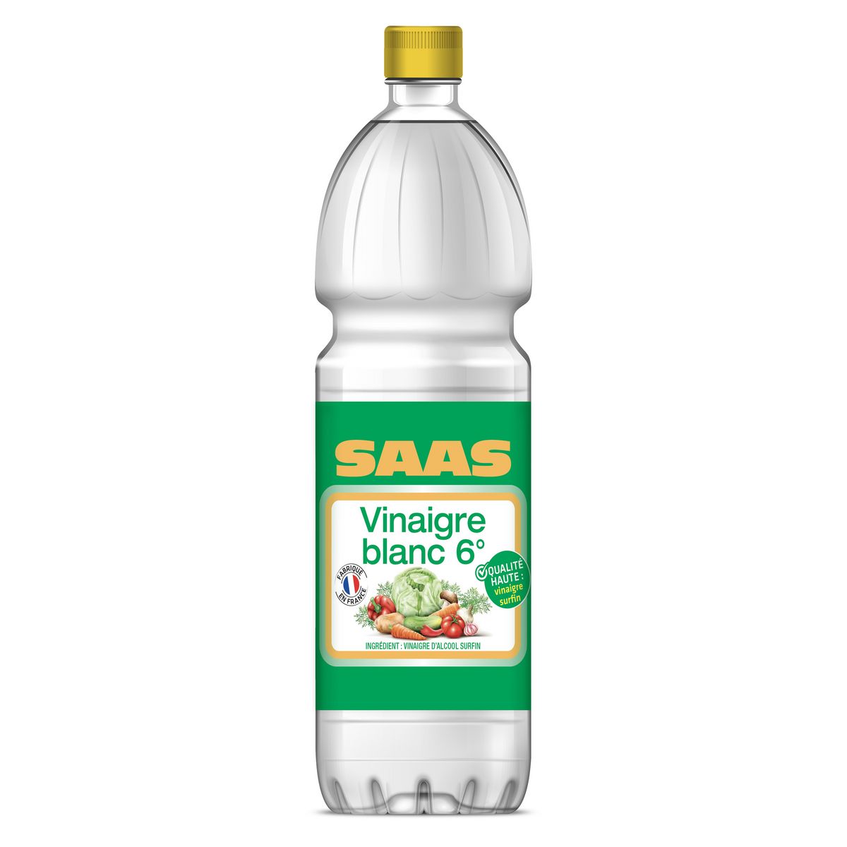 SAAS Vinaigre d'alcool blanc 6° 1l pas cher 