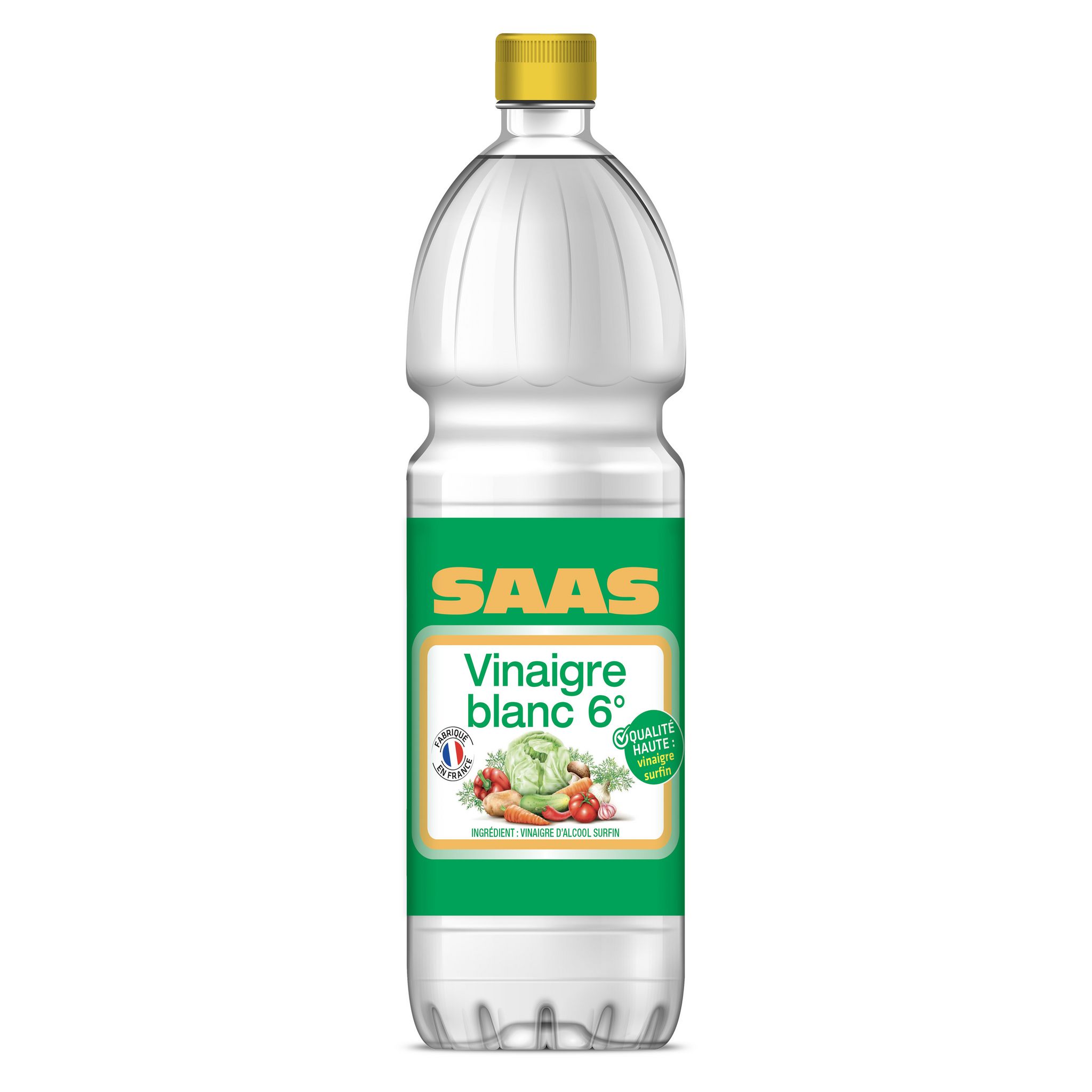 Saas vinaigre d'alcool blanc 14° cristal 3l