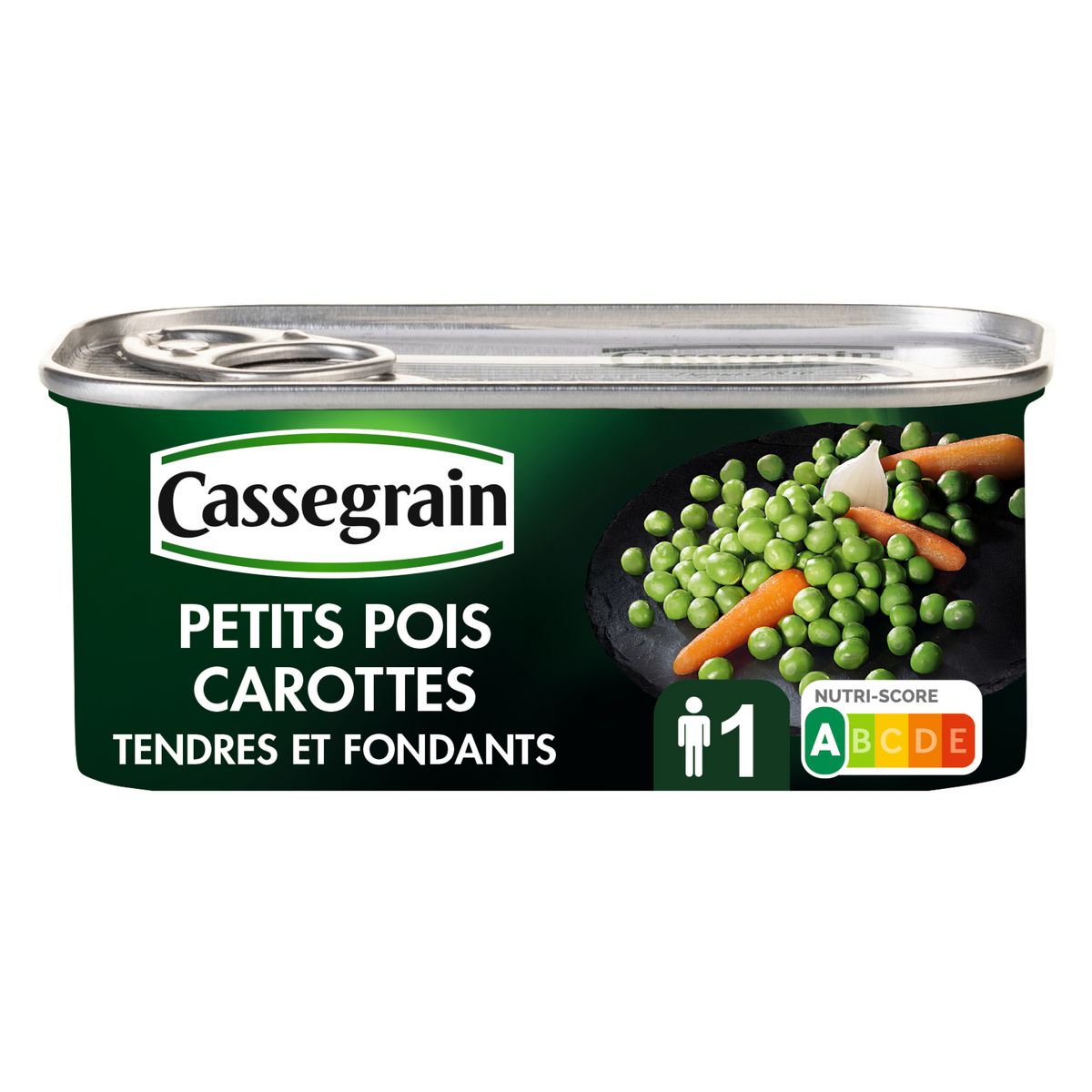 CASSEGRAIN Petits pois carottes tendres et fondants 130g