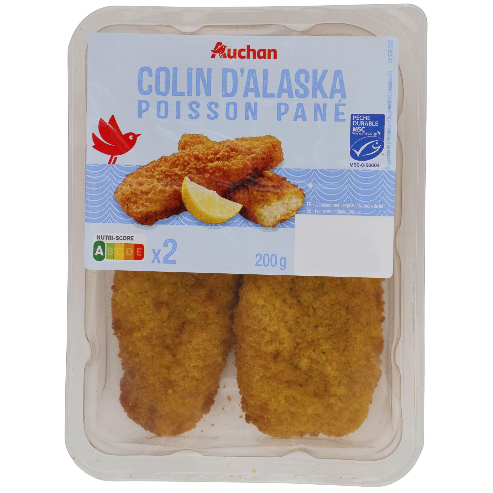 AUCHAN Colin d'Alaska sauce à la Provençale MSC 2 portions 450g