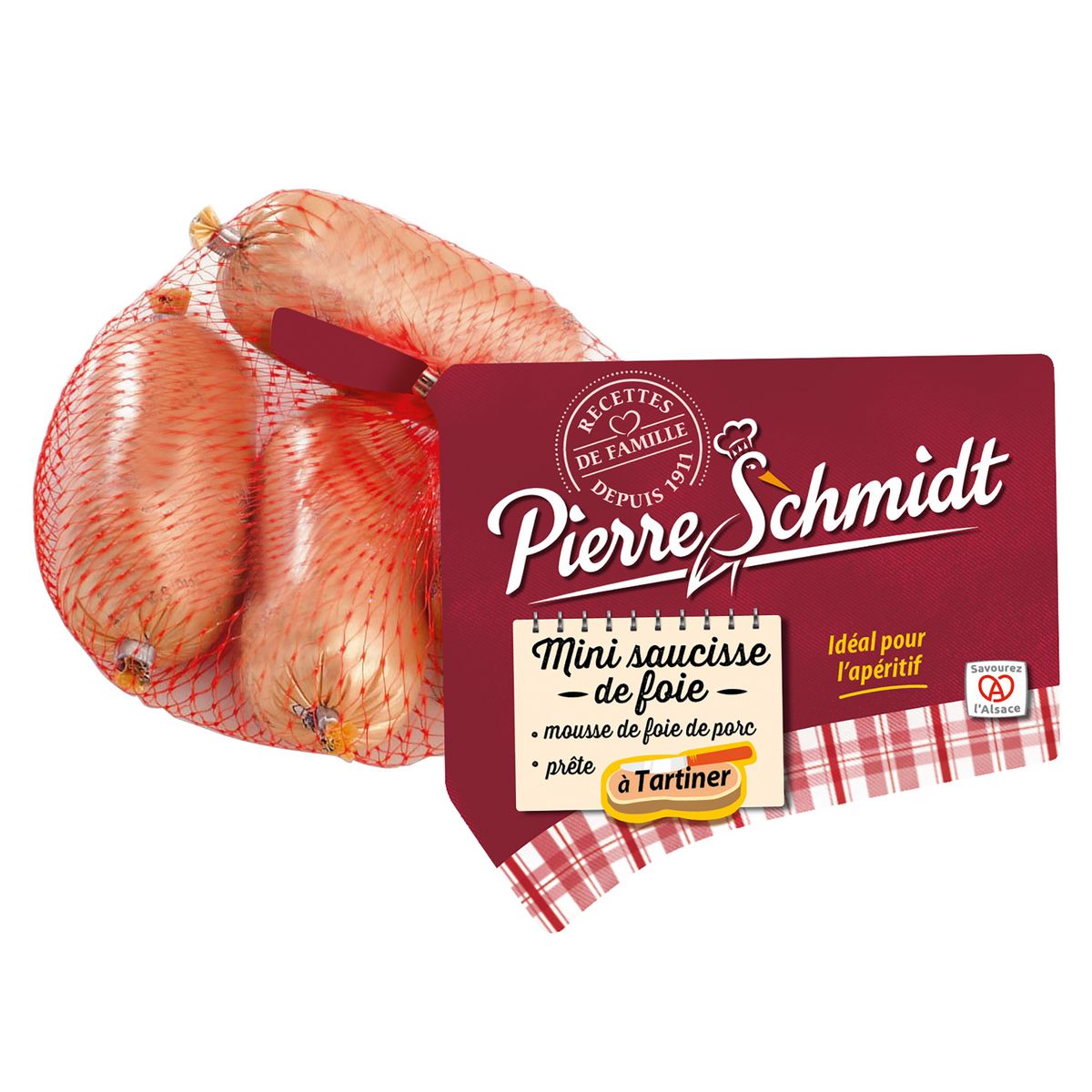 PIERRE SCHMIDT Mini saucisses de foie 4 pièces 160g