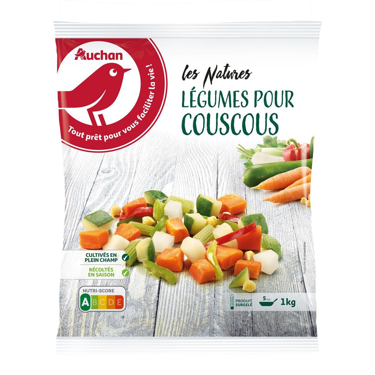 AUCHAN Légumes pour couscous 5 portions 1kg