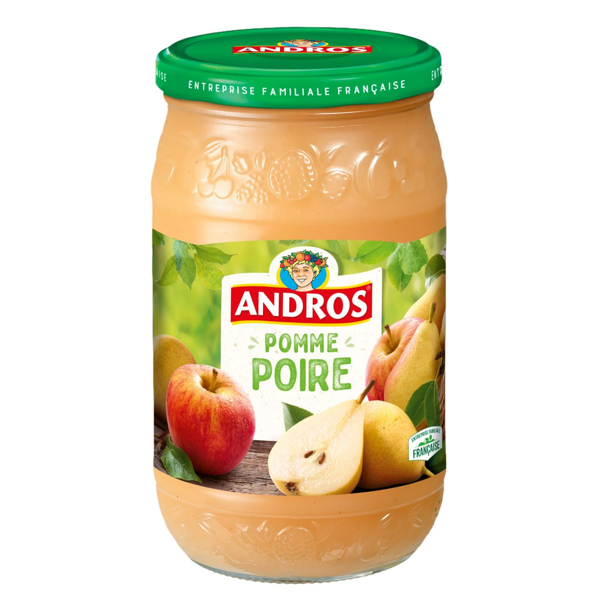 ANDROS Dessert compote pomme poire en bocal 750g