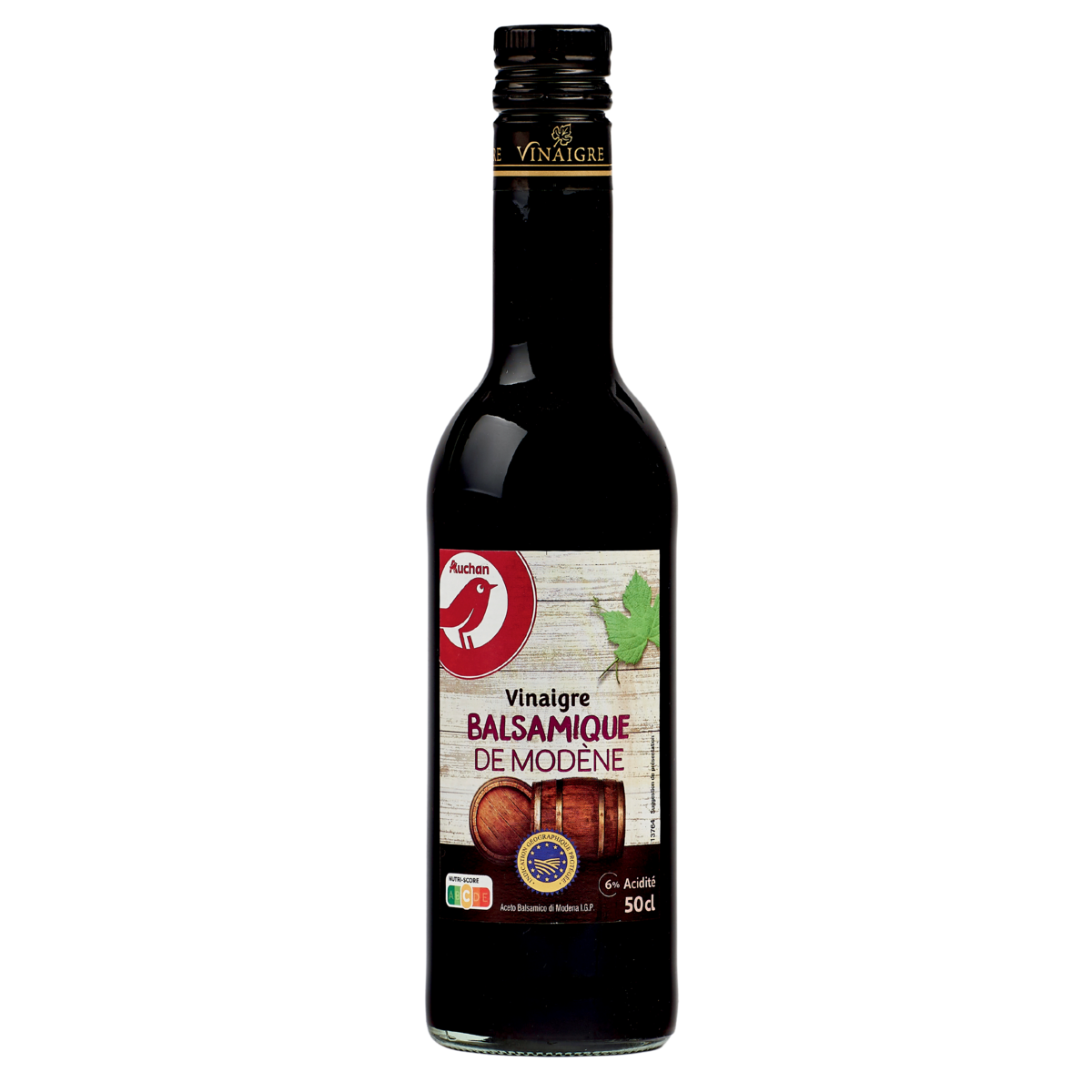 AUCHAN Vinaigre balsamique de Modène IGP 6% d'acidité 50cl