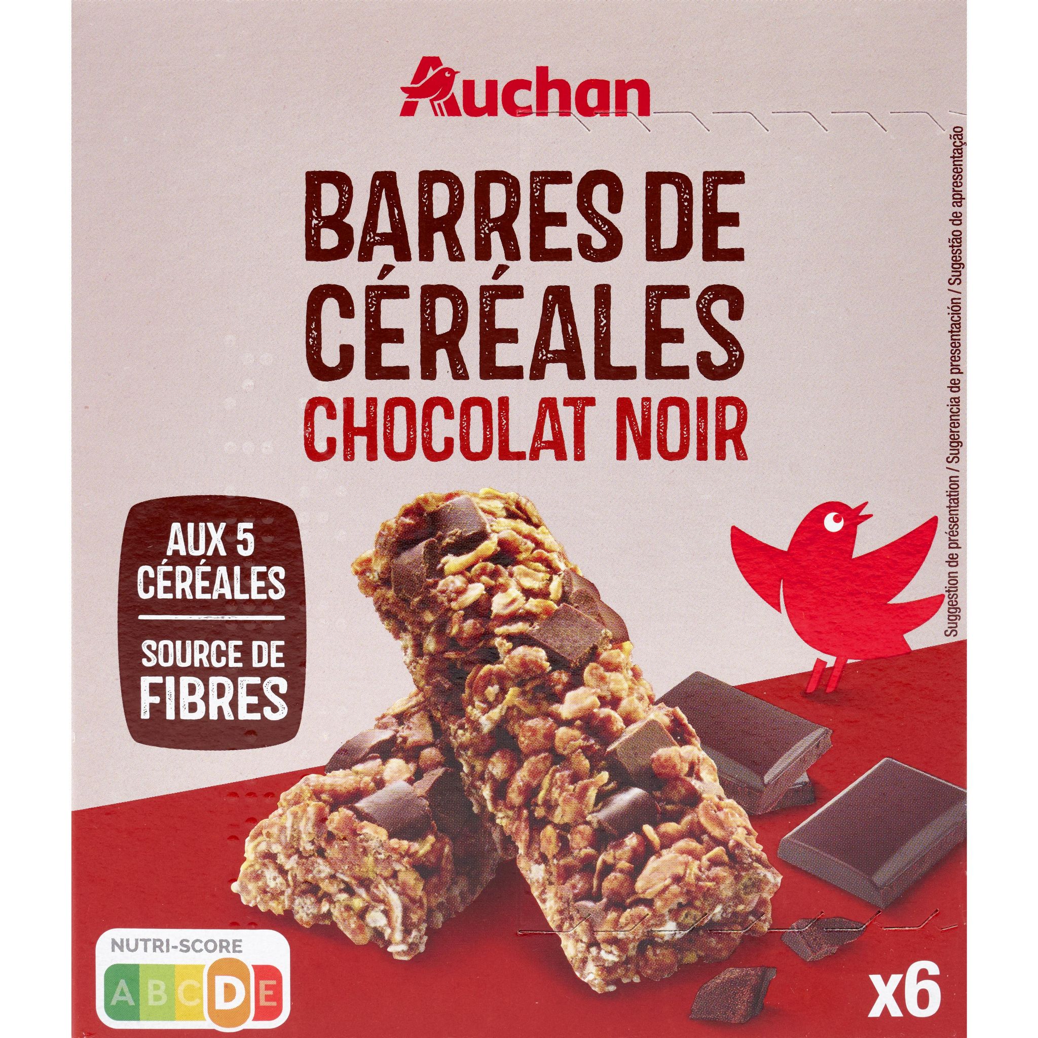 Barre chocolatée noir créréales