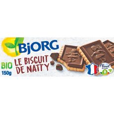 BJORG Biscuits bio de Natty avec tablette de chocolat sans huile de palme 150g