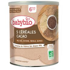 BABYBIO Céréales bio en poudre au cacao dès 8 mois 220g