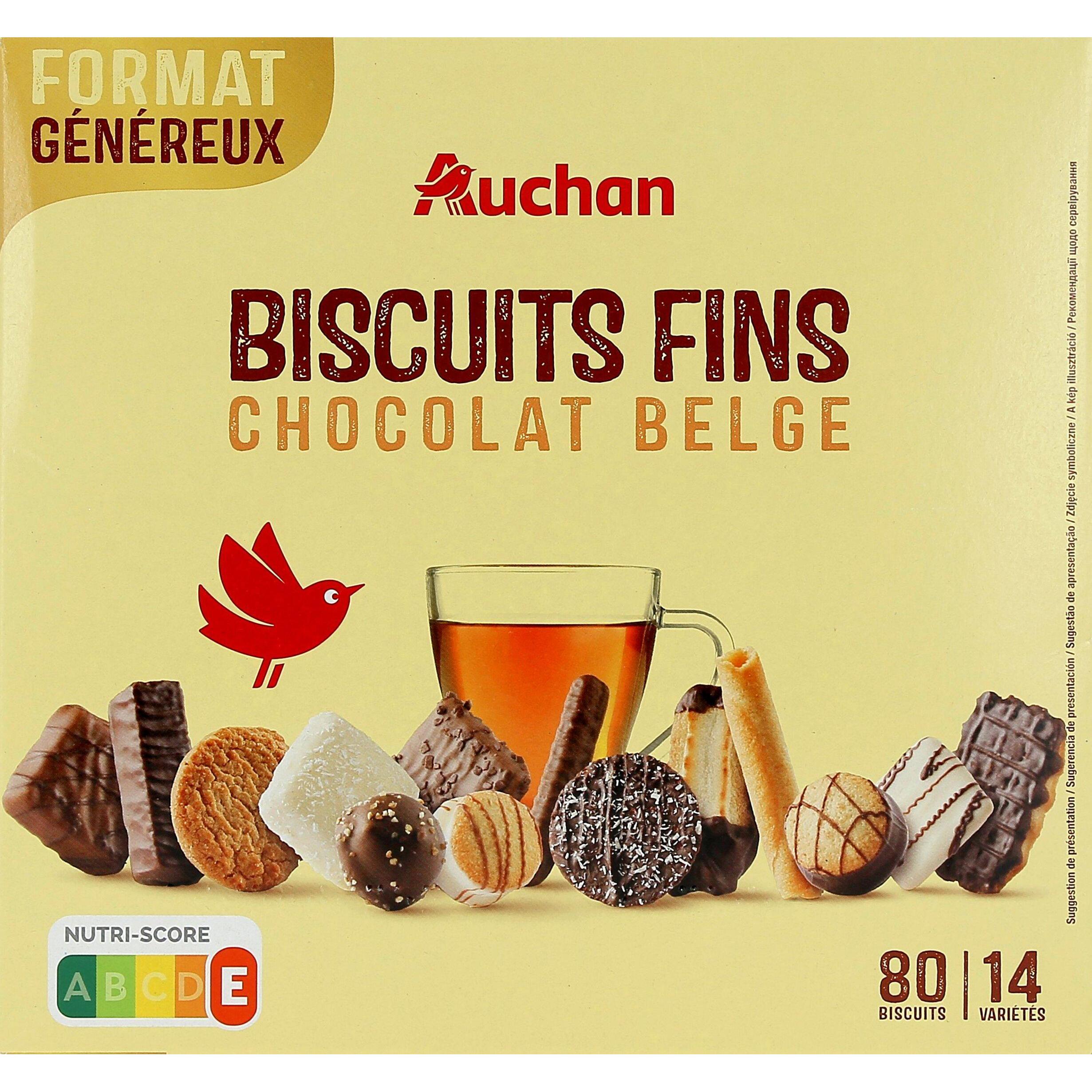 Assortiment de biscuits fins aux 3 chocolats Belges 12 variétés