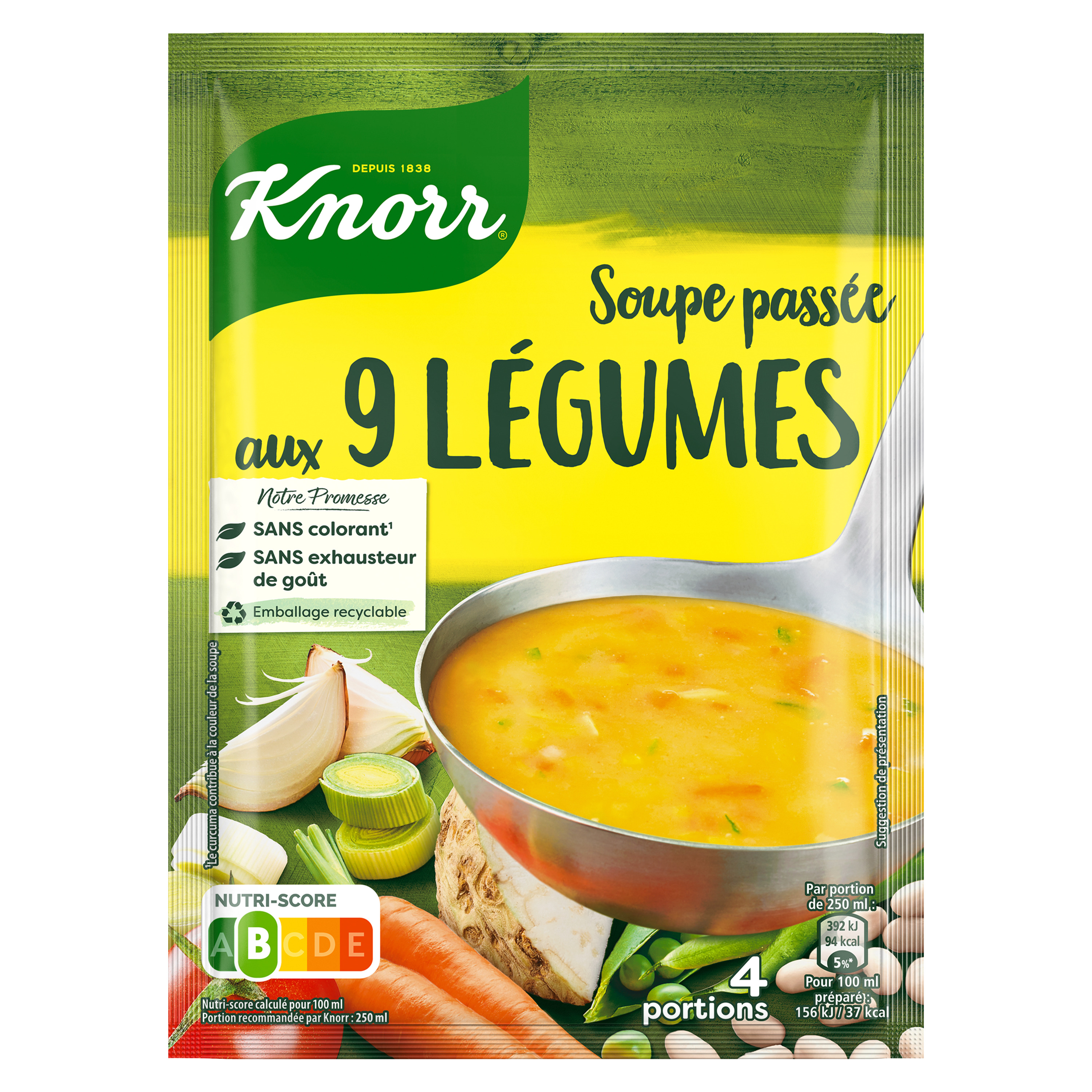 Knorr Soupe Déshydratée Chinoise Nouilles et Champignons Noirs Sachet 69g 2  Portions - 69 g
