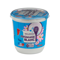 AUCHAN Fromage blanc 3,2% MG 1kg