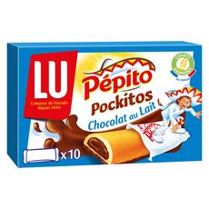 PEPITO Pockitos biscuits fourrés au chocolat au lait sachets individuels 10 biscuits 295g