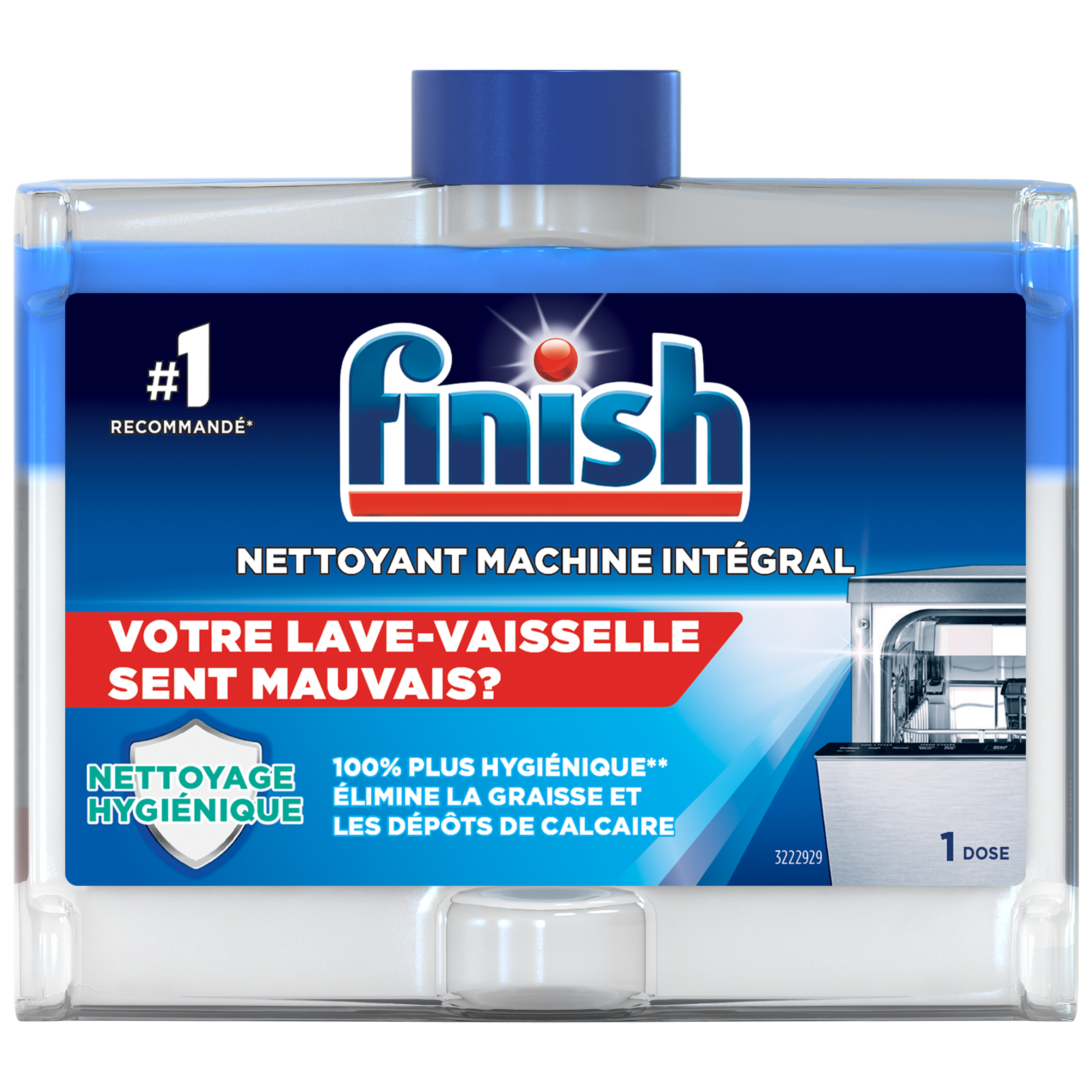Finish Produit Lave-Vaisselle Nettoyant Machine Intégral - lot de 4 (250ml)