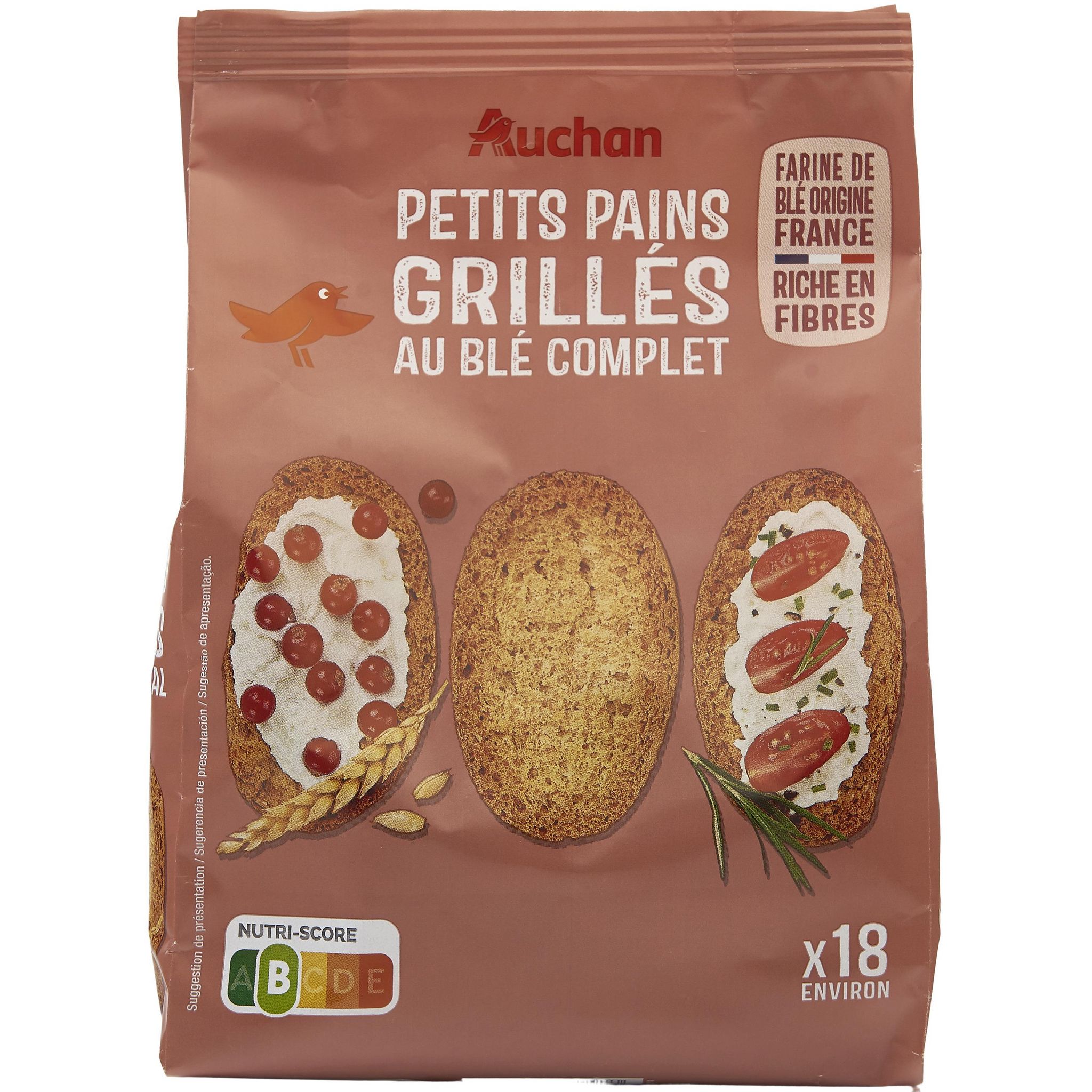 Pain grillé complet 250 g Borsa