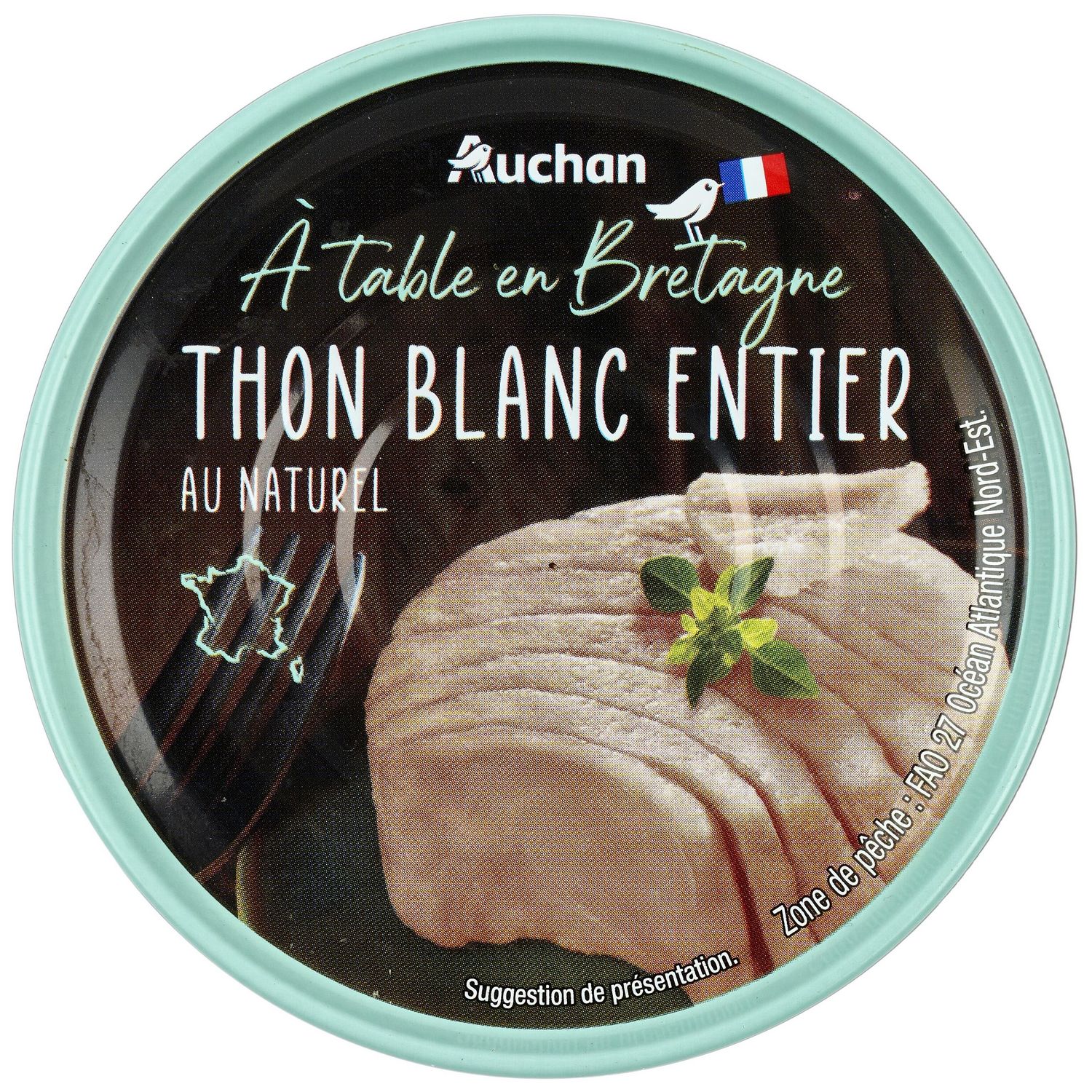 Morceaux de thon au naturel - Auchan - 0.13 kg