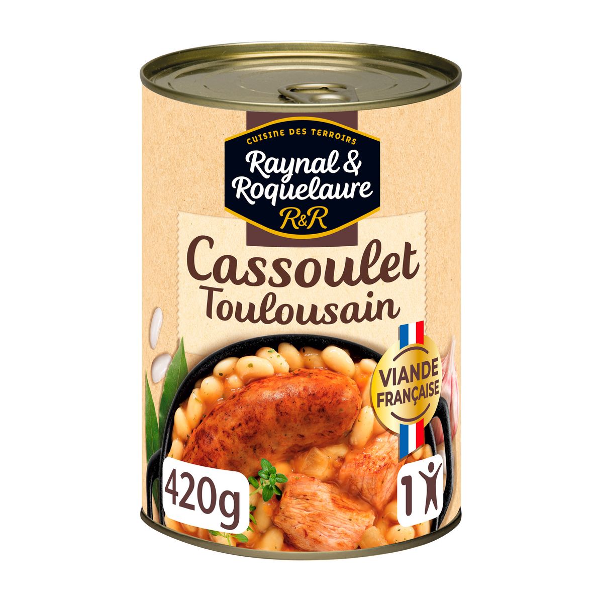 RAYNAL ET ROQUELAURE Cassoulet toulousain cuisiné à la graisse de canard 420g