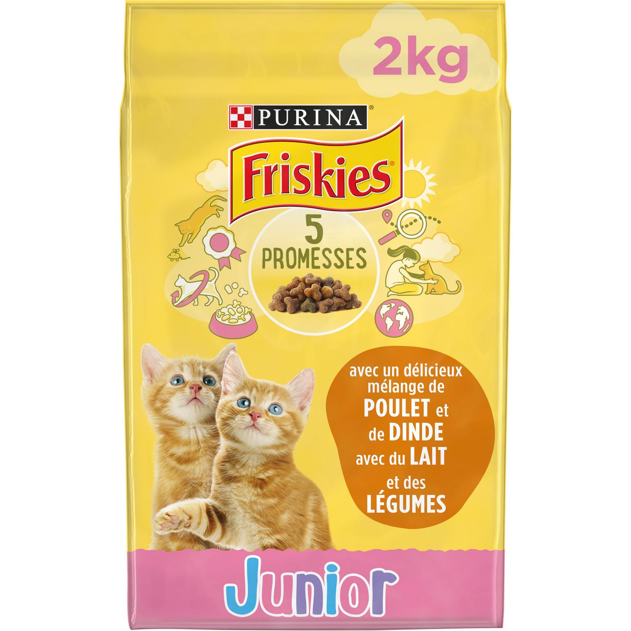 WHISKAS Délicieuses Croquettes pour Chat au Bœuf Lot de 5 Paquets