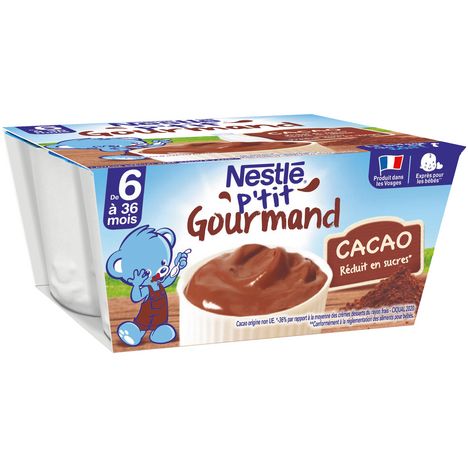 NESTLE P'tit gourmand petit pot crème dessert au caramel dès 6 mois 4x100g  pas cher 