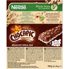 CHOCAPIC Barres de céréales au chocolat 6 barres 150g