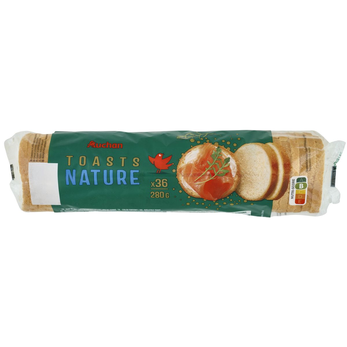 AUCHAN Toasts nature 280g pas cher 