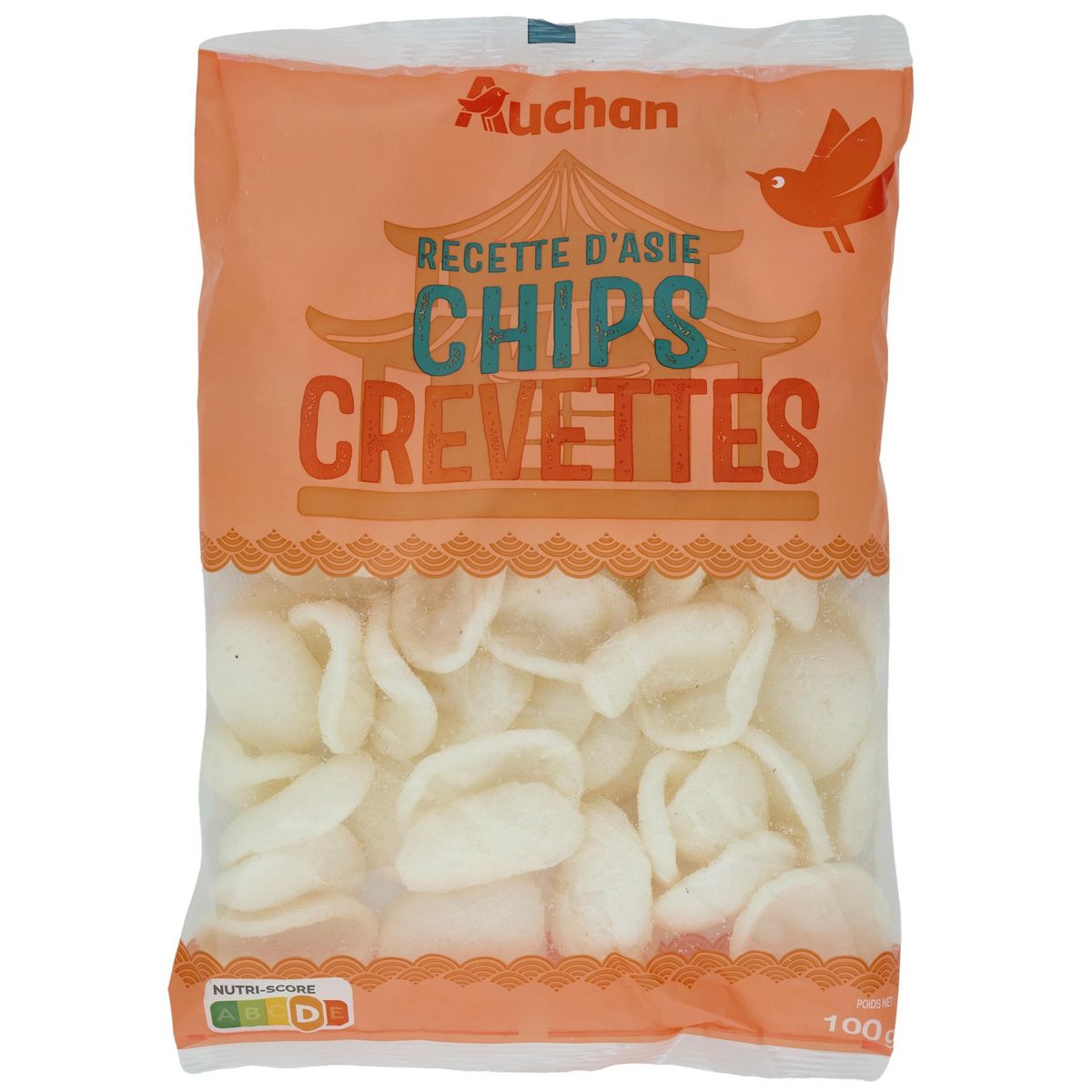 AUCHAN Chips saveur crevettes