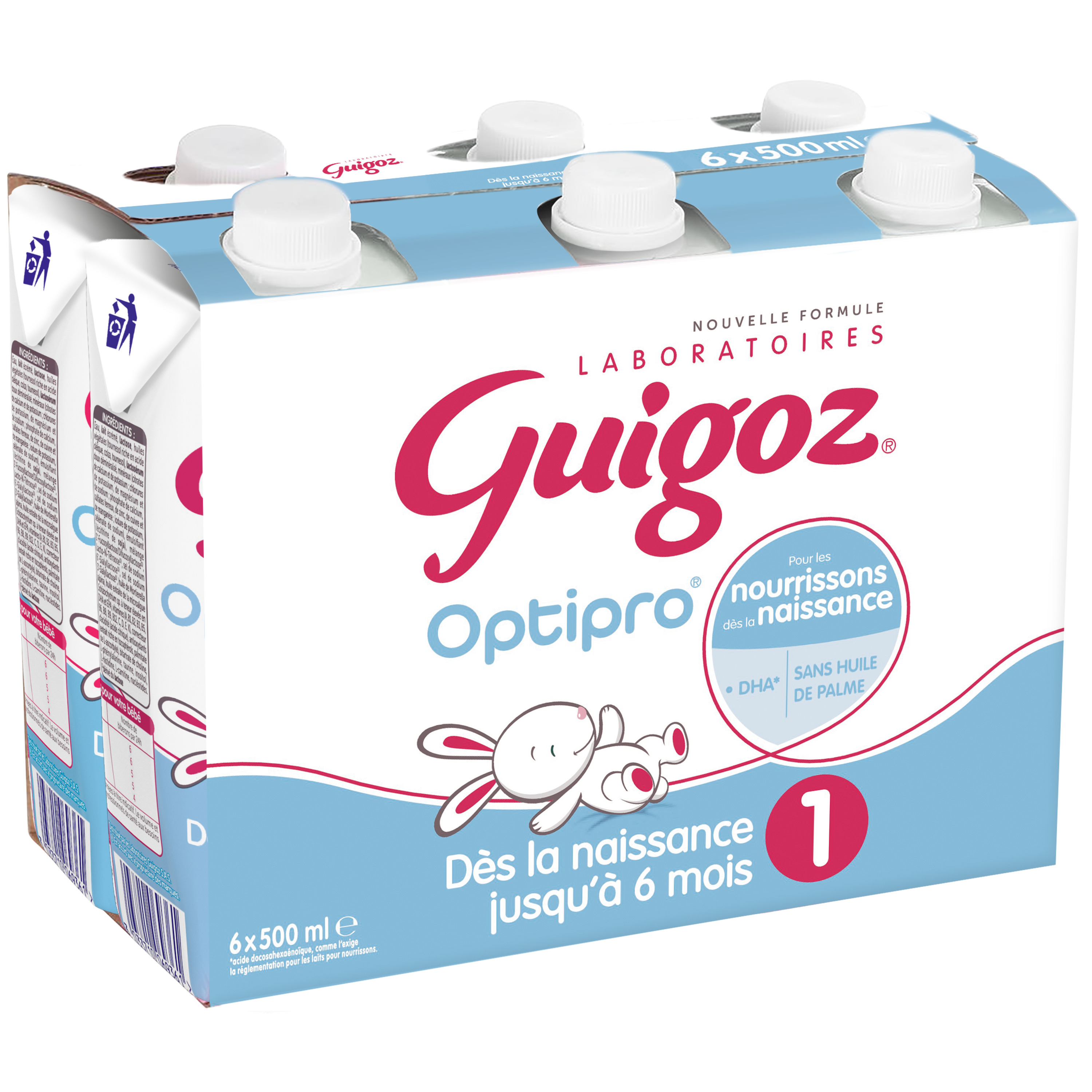 GUIGOZ Optipro 2 lait 2ème âge liquide épaissi dès 6 mois 6x50cl