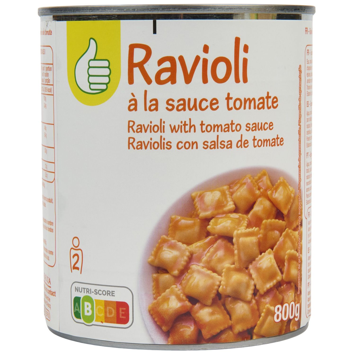 Ravioli A La Sauce Tomate - 800G - ECO +