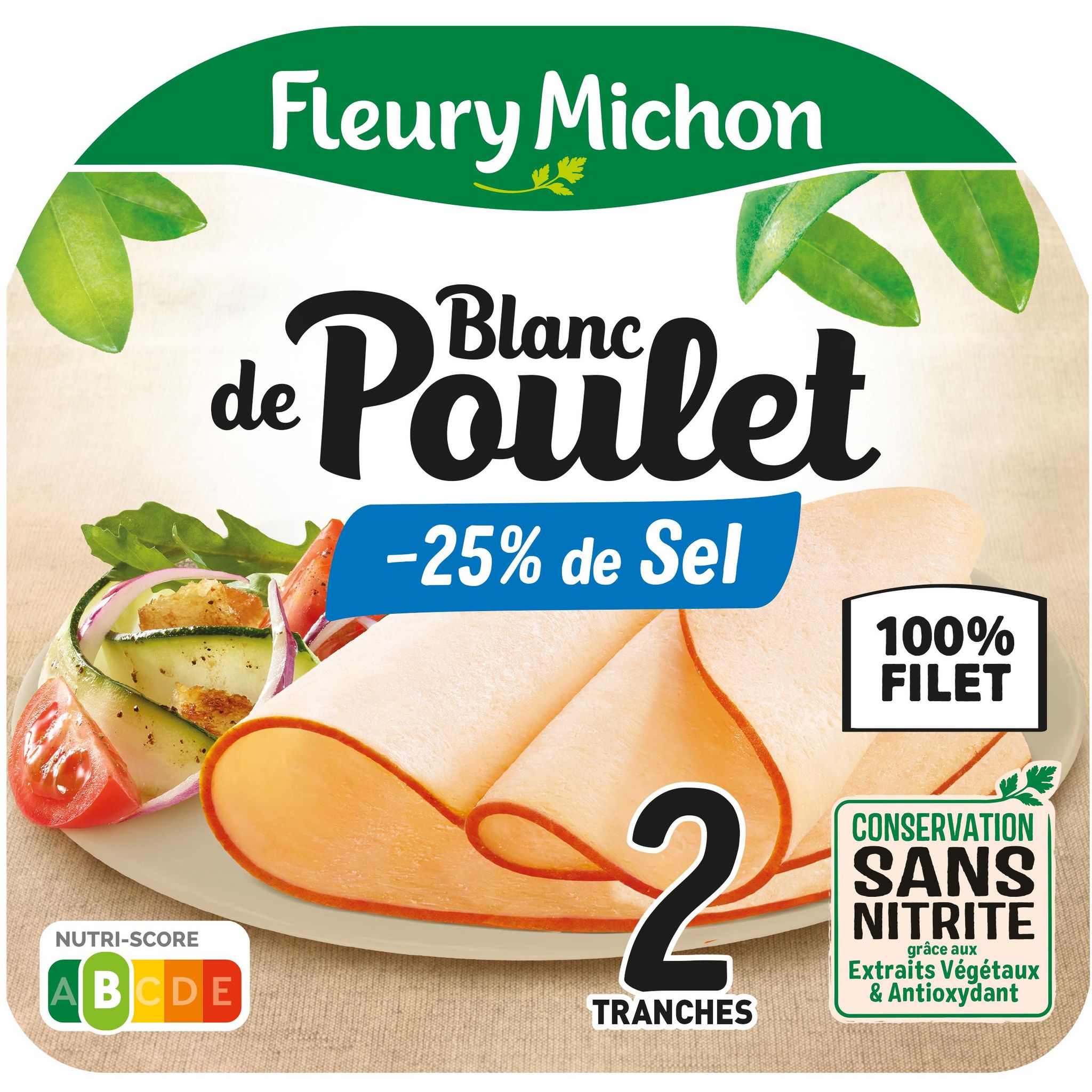 Le Tranché Fin (-25% de sel) (lot 2x4+2 tranches gratuites) - Fleury Michon  - 300 g