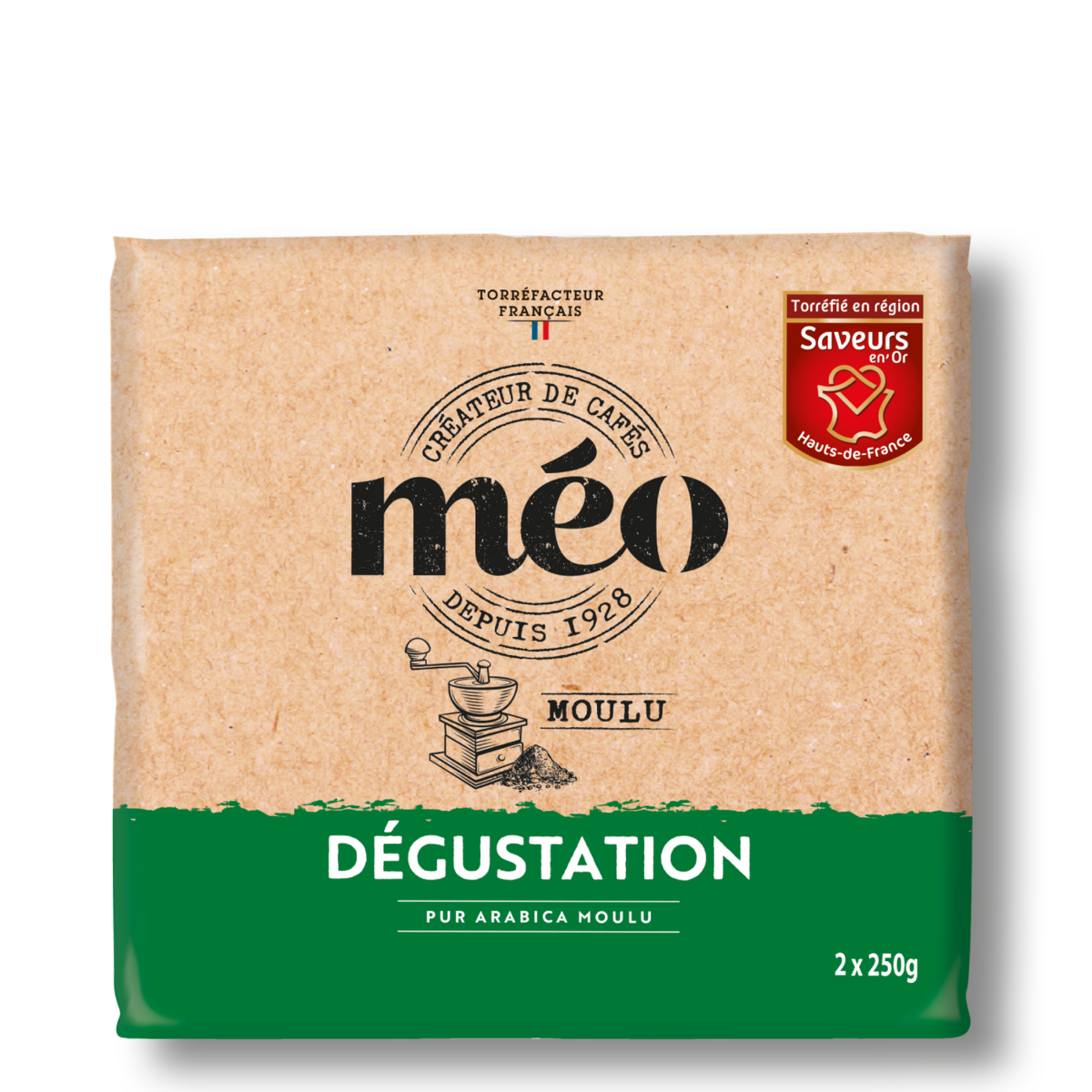 MEO Café moulu dégustation pur Arabica 2x250g