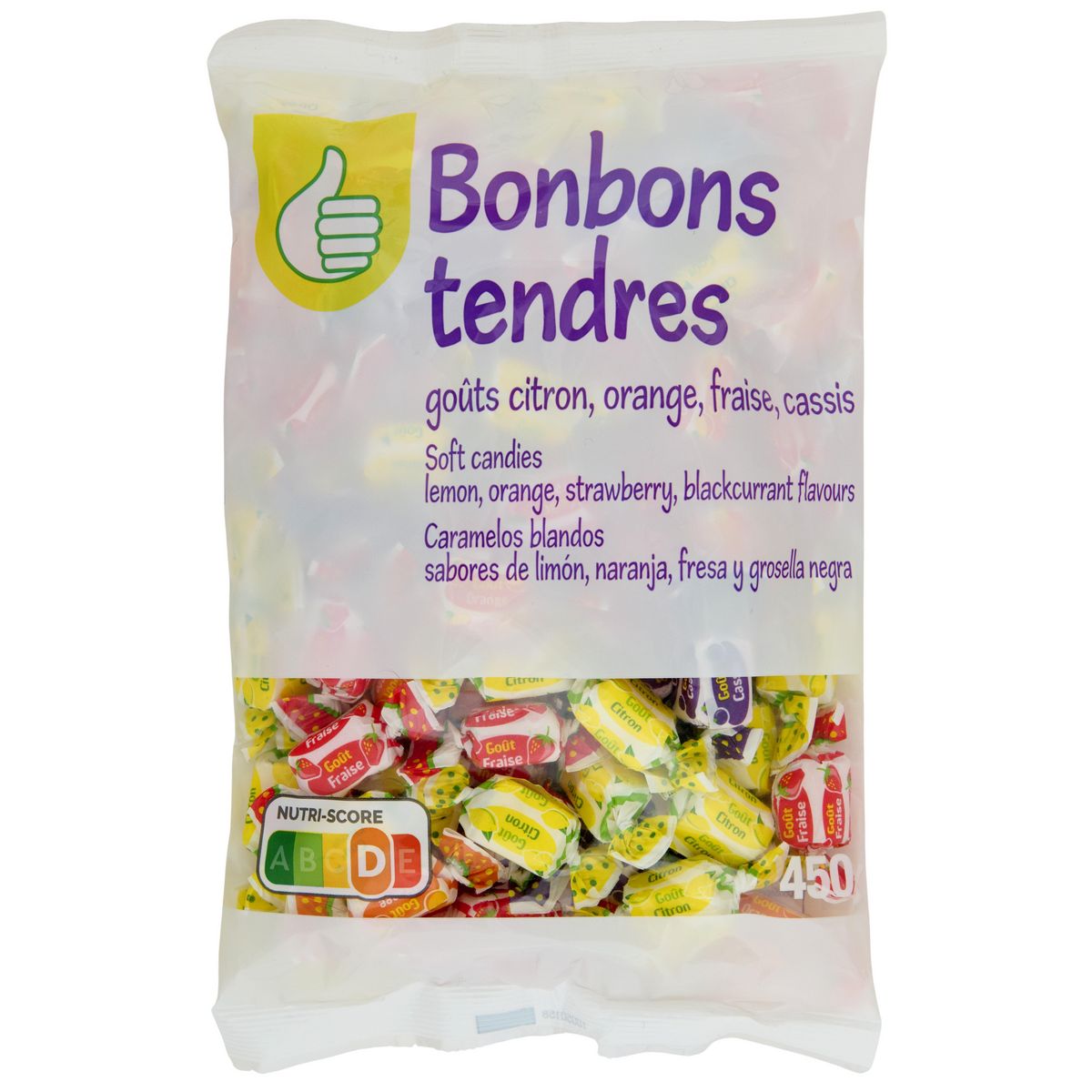 POUCE Bonbons aux fruits 450g pas cher 