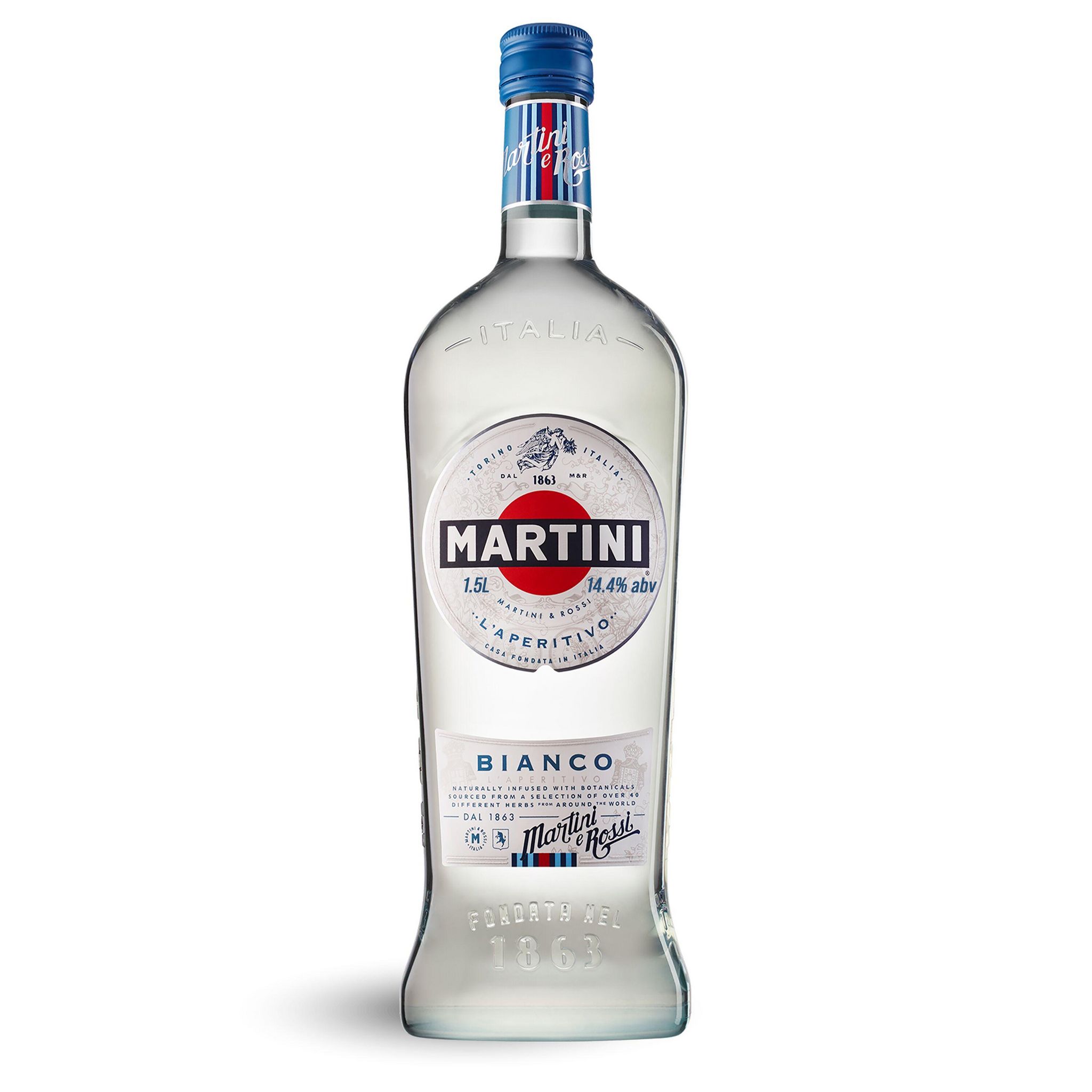 MARTINI Apéritif aromatisé à base de vin bianco 14,4% 1,5l pas cher