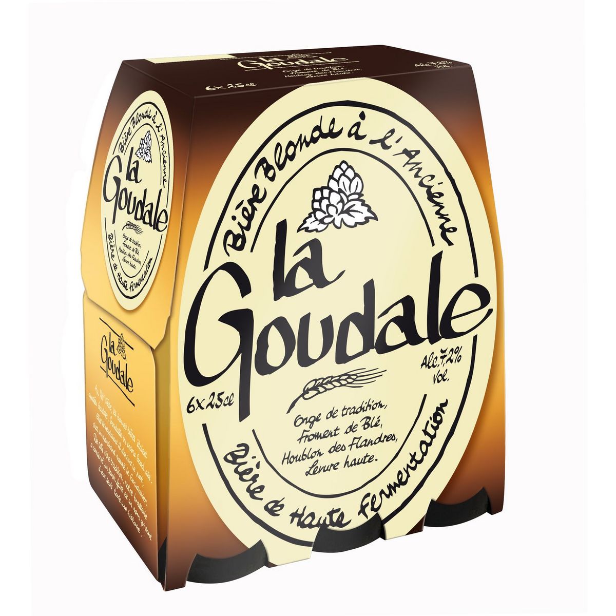 LA GOUDALE Bière blonde à l'ancienne 7,2% bouteilles 6x25cl