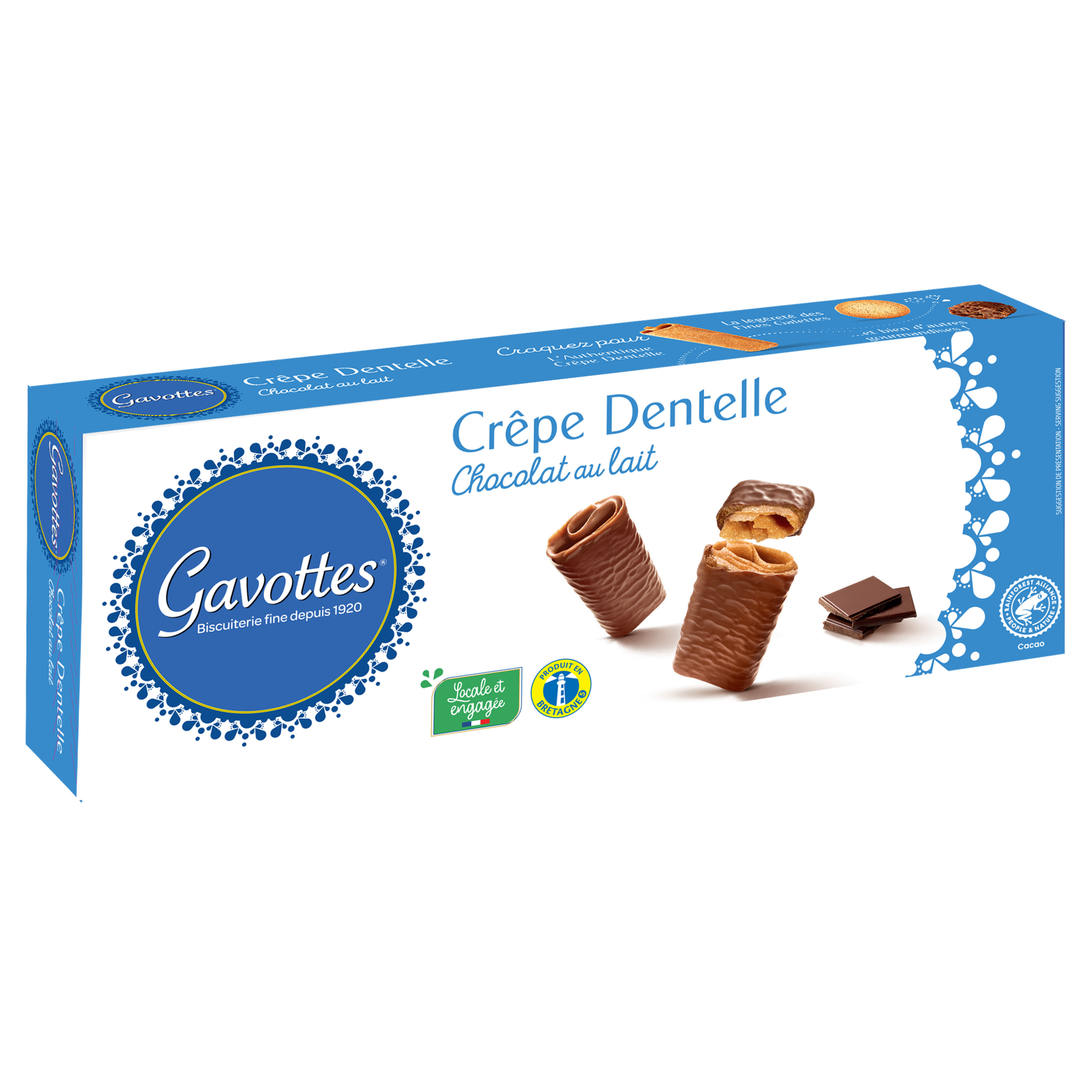 Livraison à domicile Gavottes Crêpes dentelles chocolat noir, 90g