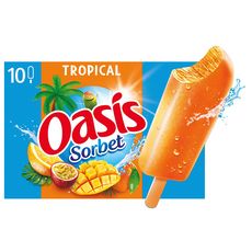 OASIS Bâtonnet glacé sorbet tropical 10 pièces 400g