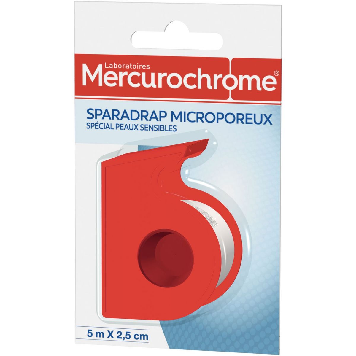 MERCUROCHROME Sparadrap microporeux peaux sensibles 5mx2,5cm 5mx2,5cm 1 rouleau