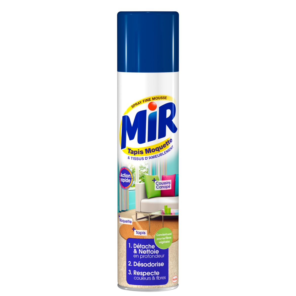 MIR Spray mousse nettoyante tapis moquette & tissu d'ameublement