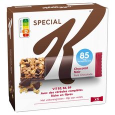 KELLOGG'S Spécial K Barres céréales au chocolat noir 6x21.5g 129g