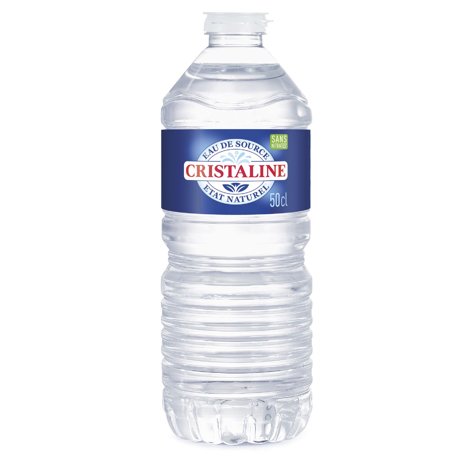 CRISTALINE Eau de source plate bouteille 50cl pas cher 