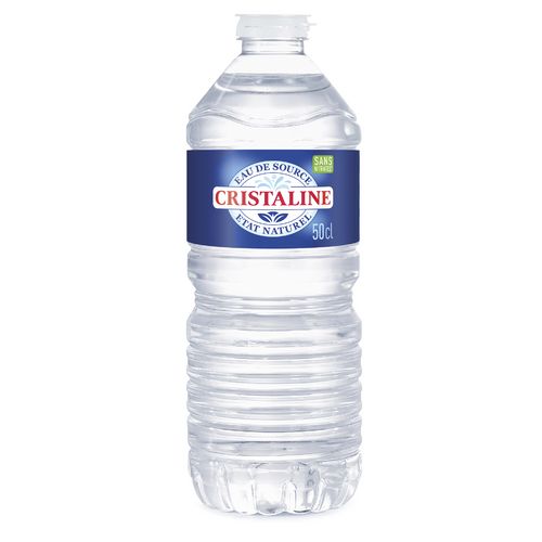 CRISTALINE Bouteille plastique d'eau de 50 cl