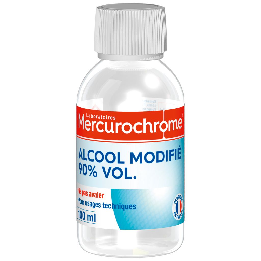 MERCUROCHROME Alcool modifié à 90% 100ml pas cher 