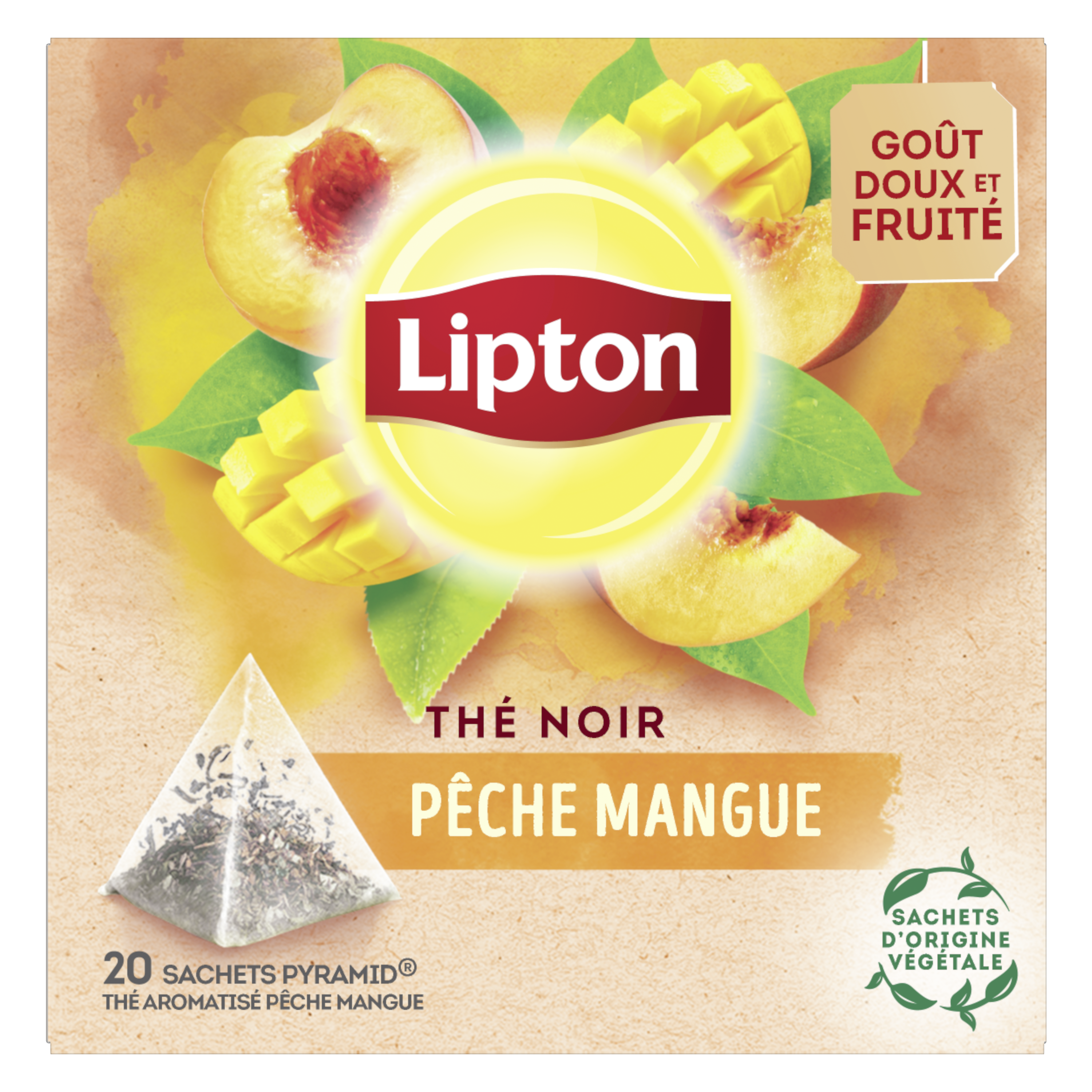 Thé noir pêche et mangue, Lipton (20 sachets)  La Belle Vie : Courses en  Ligne - Livraison à Domicile