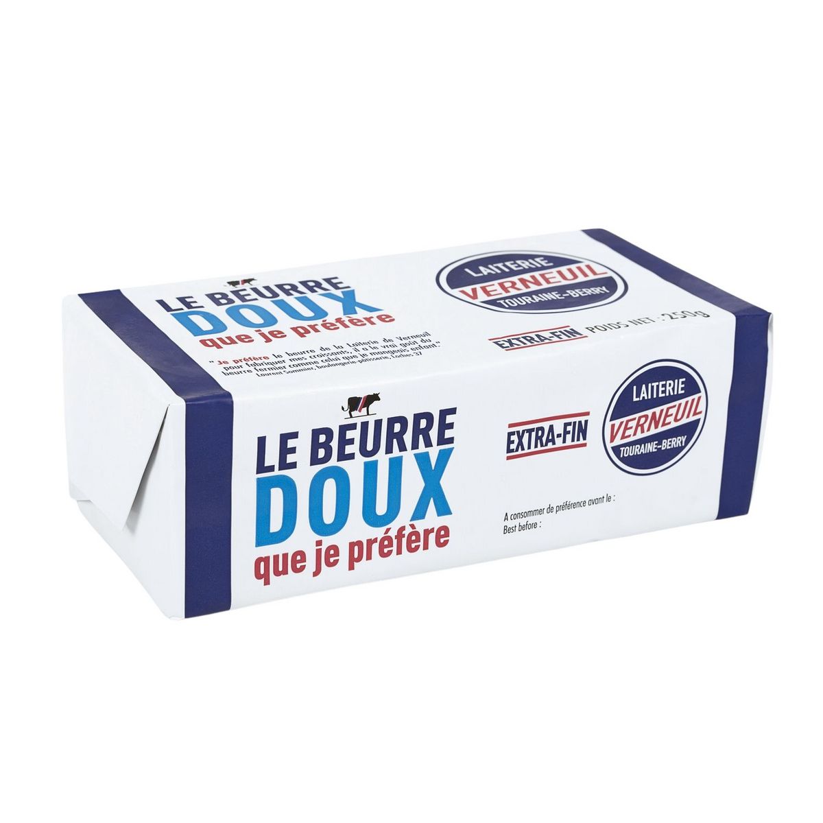 LAITERIE VERNEUIL Beurre doux 250g pas cher 