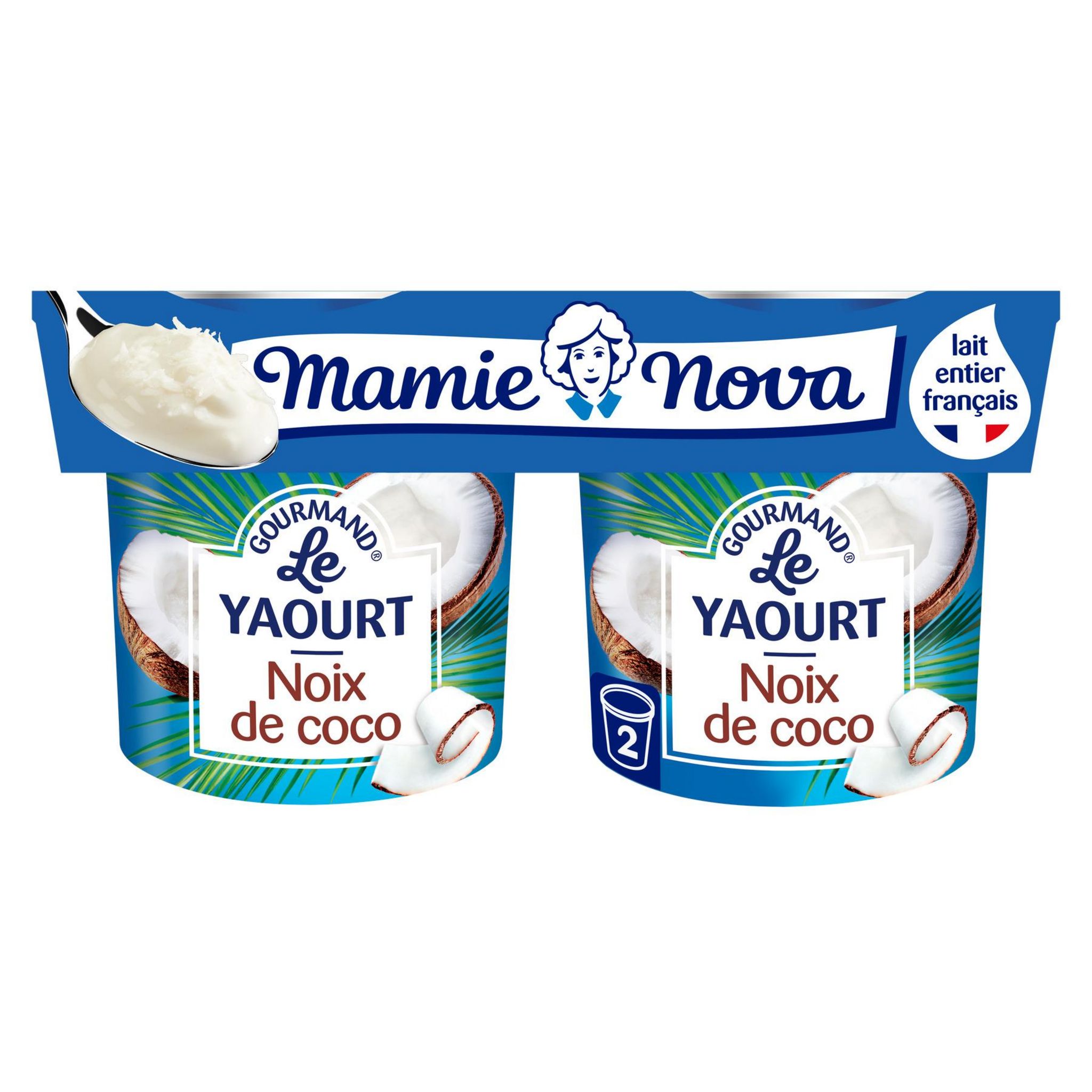 BONNE MAMAN Yaourt surmonté de morceaux de fraises 2x125g pas cher